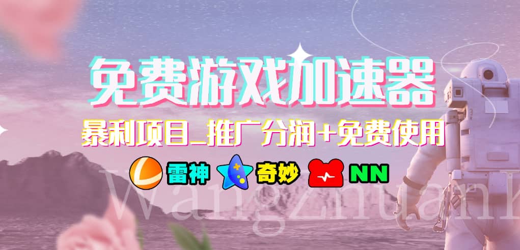 游戏加速器推广项目，小白轻松上手，长期可做-艾莉资源