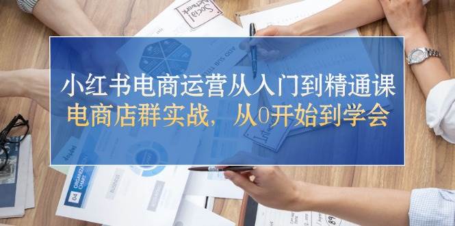 小红书电商运营从入门到精通课，电商店群实战，从0开始到学会-艾莉资源