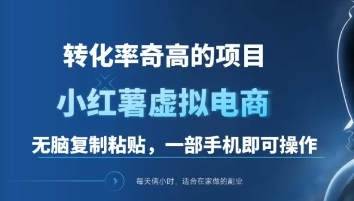 一单49.9，转化率奇高的项目，冷门暴利的小红书虚拟电商-艾莉资源