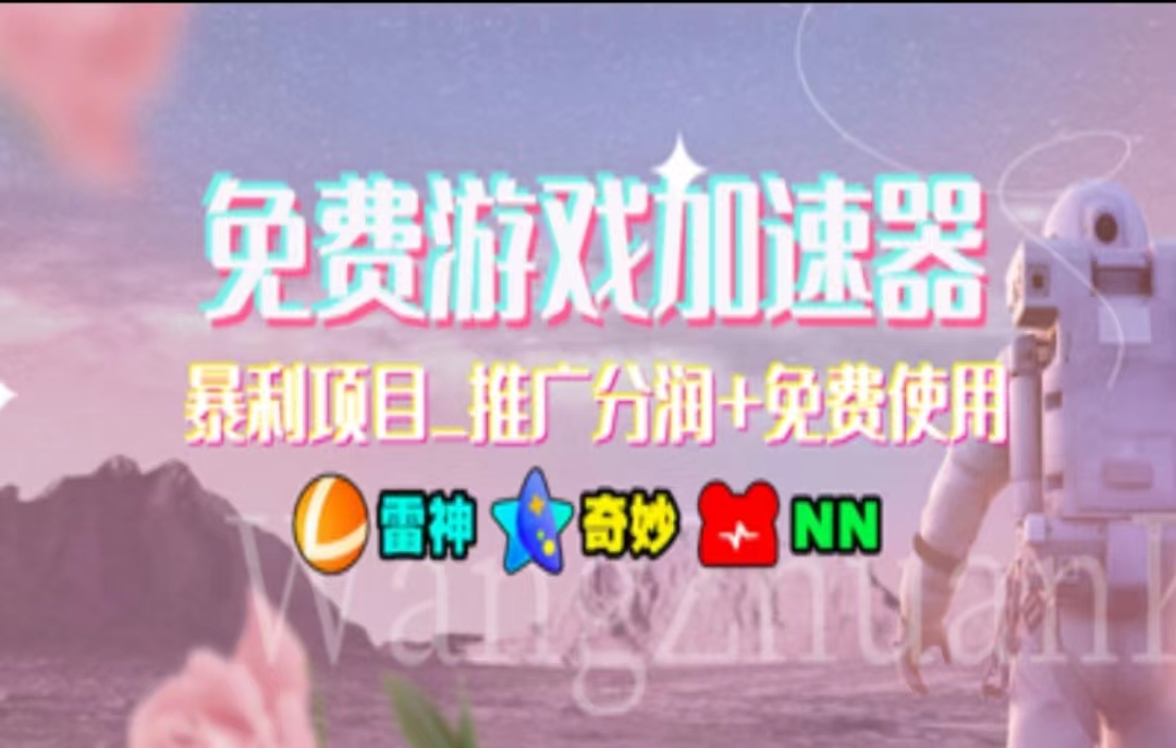 游戏加速器推广，一个月几百到几千的小项目，你看的上么？-艾莉资源