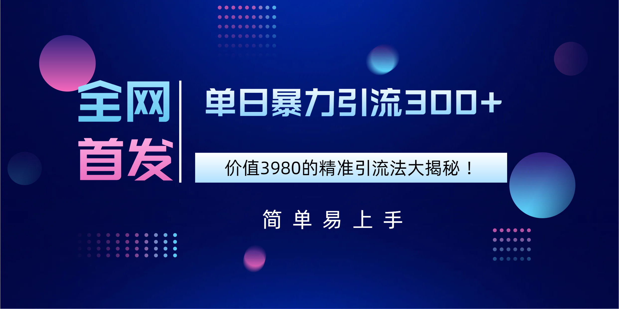 全网首发，价值3980单日暴力引流300+的精准引流法大揭秘！-艾莉资源