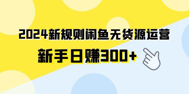 2024新规则闲鱼无货源运营新手日赚300+-艾莉资源