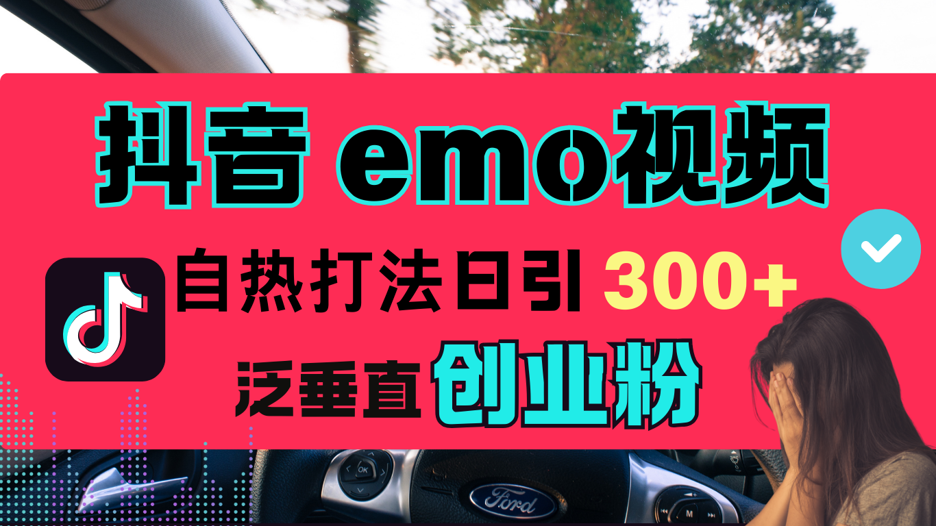 抖音“EMO视频”自热流打法，日引300+泛垂直创业粉-艾莉资源