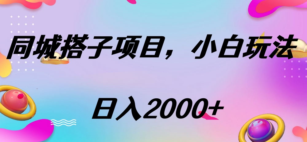 同城搭子项目，按这个方法，日入2000+-艾莉资源