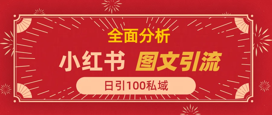 小红书图文引流，全面解析，日引100私域流量是怎样做到的-艾莉资源