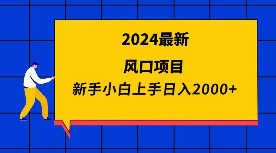 2024最新风口项目 新手小白日入2000+-艾莉资源