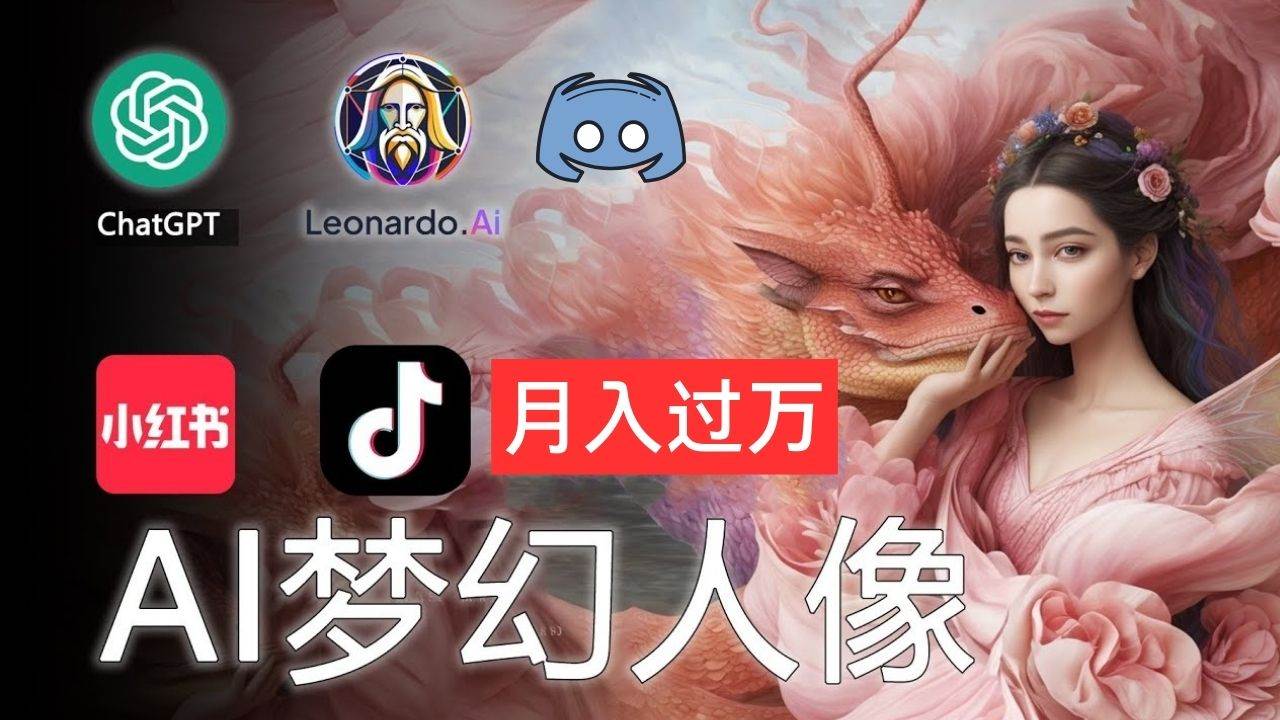 AI摄影梦幻人像：零基础也能月入过万的秘密-艾莉资源