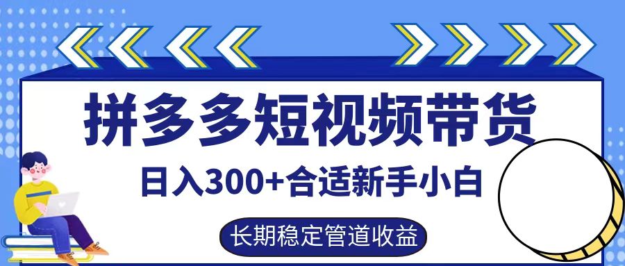拼多多短视频带货日入300+实操落地流程-艾莉资源