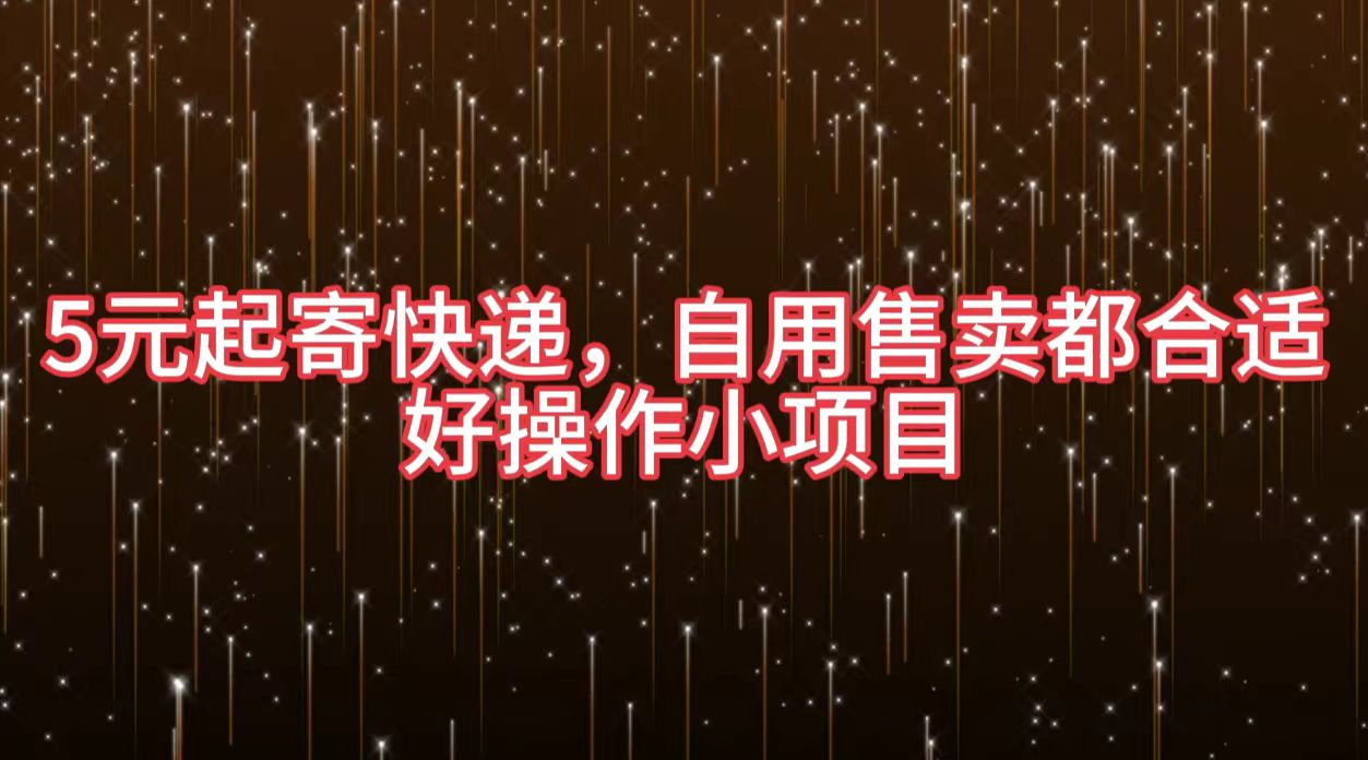 5元起寄快递，自用售卖都合适，好操作小项目-艾莉资源