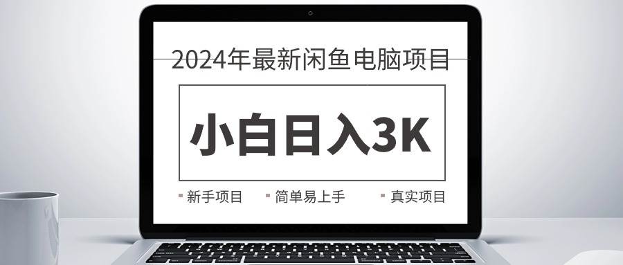 2024最新闲鱼卖电脑项目，新手小白日入3K+，最真实的项目教学-艾莉资源