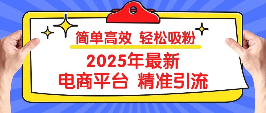 2025年最新电商平台精准引流 简单高效 轻松吸粉-艾莉资源