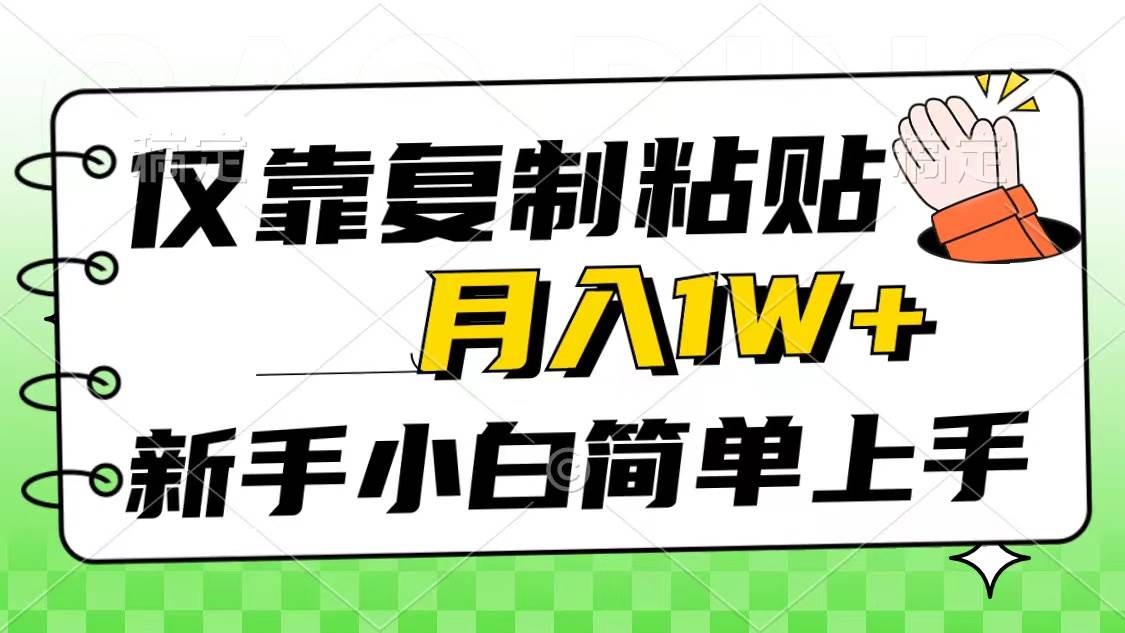 仅靠复制粘贴，被动收益，轻松月入1w+，新手小白秒上手，互联网风口项目-艾莉资源