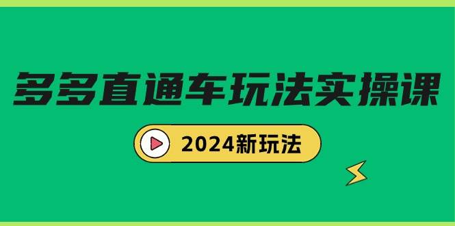 多多直通车玩法实战课，2024新玩法（7节课）-艾莉资源
