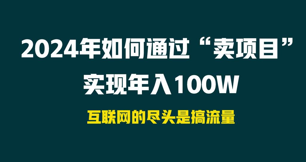 2024年如何通过“卖项目”实现年入100W-艾莉资源