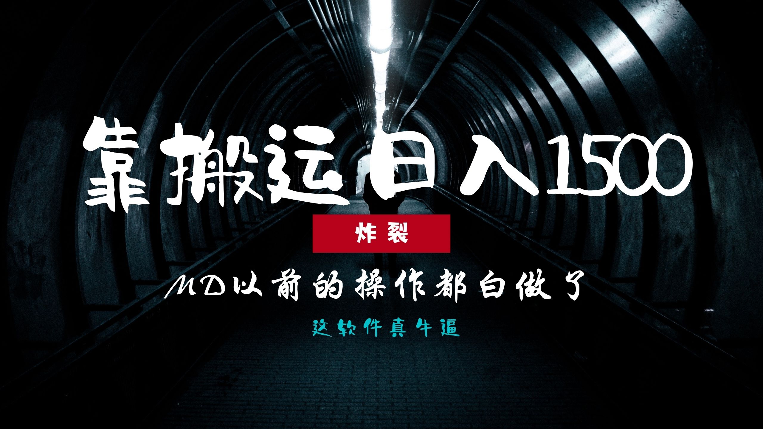 炸裂！0基础搬运也能批量日赚1500+，以前的操作都白做了！-艾莉资源