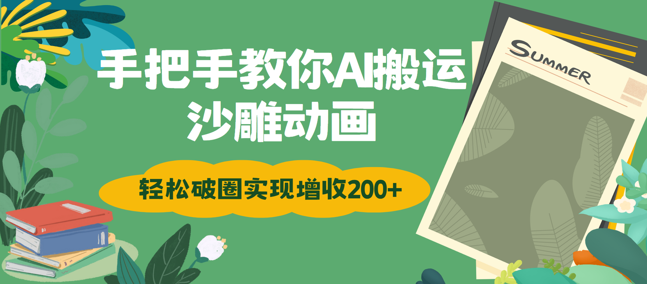 手把手教你用AI搬运沙雕动画轻松破圈实现增收200+-艾莉资源