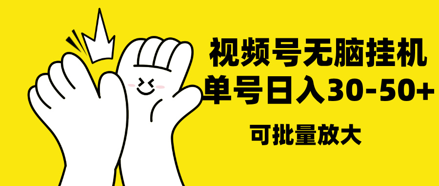 视频号无脑挂机，单号30-50+，可批量放大-艾莉资源