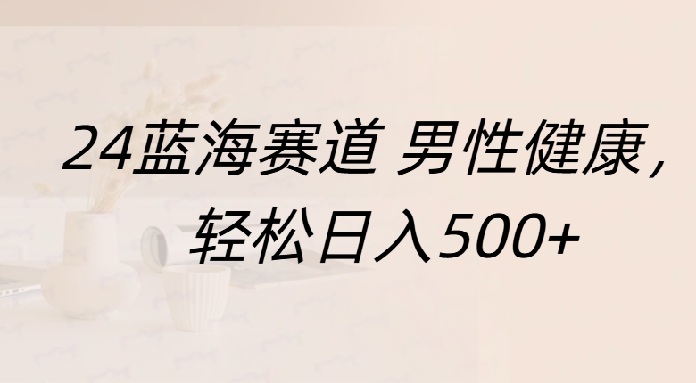 蓝海赛道 男性健康，轻松日入500+-艾莉资源