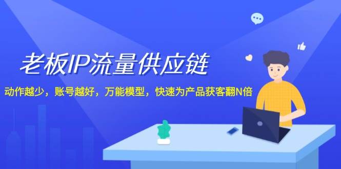 老板 IP流量 供应链，动作越少，账号越好，万能模型，快速为产品获客翻N倍-艾莉资源