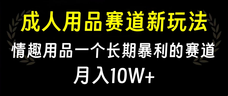 大人用品赛道新玩法，情趣用品一个长期暴利的赛道，月入10W+-艾莉资源
