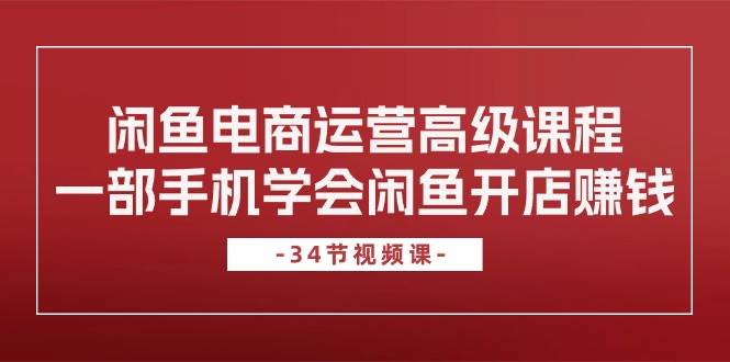 闲鱼电商运营高级课程，一部手机学会闲鱼开店赚钱（34节课）-艾莉资源