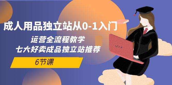 成人用品独立站从0-1入门，运营全流程教学，七大好卖成品独立站推荐-6节课-艾莉资源