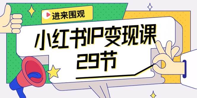 小红书IP变现课：开店/定位/IP变现/直播带货/爆款打造/涨价秘诀/等等/29节-艾莉资源