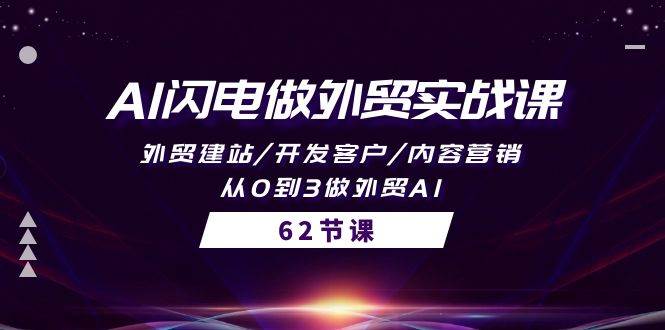 AI闪电做外贸实战课，外贸建站/开发客户/内容营销/从0到3做外贸AI-62节-艾莉资源