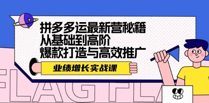 拼多多运最新营秘籍：业绩 增长实战课，从基础到高阶，爆款打造与高效推广-艾莉资源