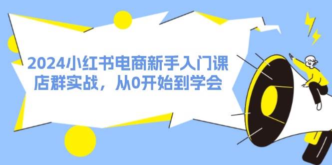 2024小红书电商新手入门课，店群实战，从0开始到学会（31节）-艾莉资源