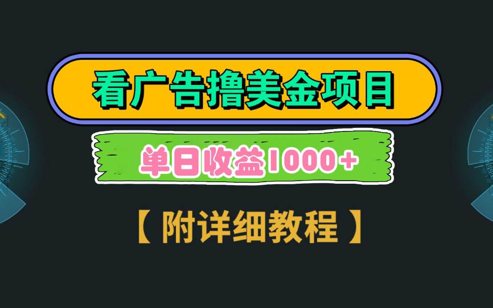 Google看广告撸美金，3分钟到账2.5美元 单次拉新5美金，多号操作，日入1千+-艾莉资源