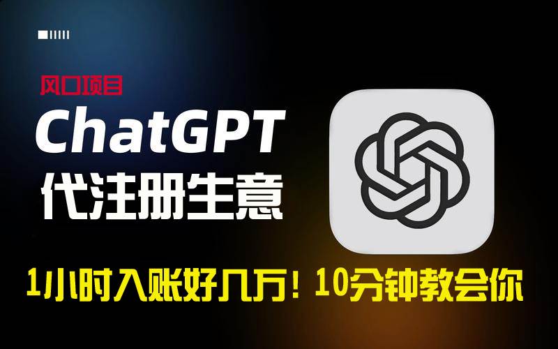 一小时入账好几万！利润大到吓人的ChatGPT代注册小生意，10分钟教会你，…-艾莉资源