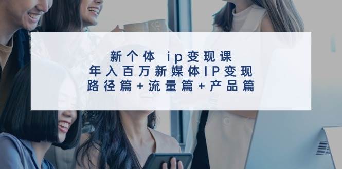 新个体 ip变现课，年入百万新媒体IP变现，路径篇+流量篇+产品篇-艾莉资源