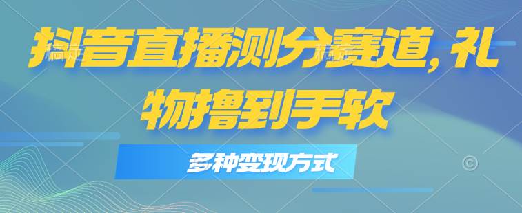 抖音直播测分赛道，多种变现方式，轻松日入1000+-艾莉资源