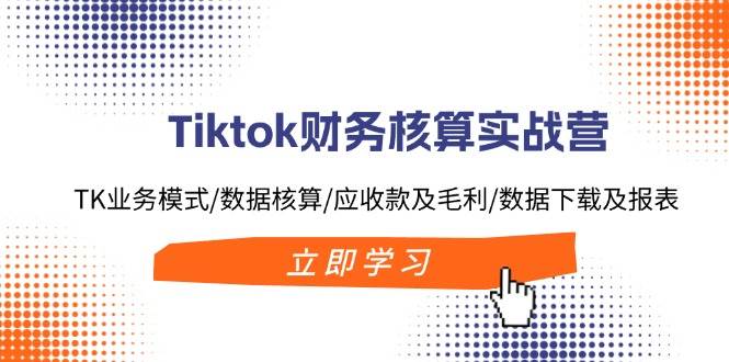 Tiktok财务核算实战营：TK业务模式/数据核算/应收款及毛利/数据下载及报表-艾莉资源