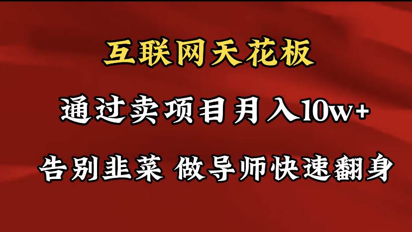 导师训练营互联网的天花板，让你告别韭菜，通过卖项目月入10w+，一定要…-艾莉资源