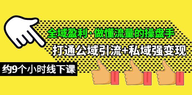 全域盈利·做懂流量的操盘手，打通公域引流+私域强变现，约9个小时线下课-艾莉资源