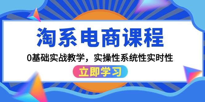 淘系电商课程，0基础实战教学，实操性系统性实时性（15节课）-艾莉资源