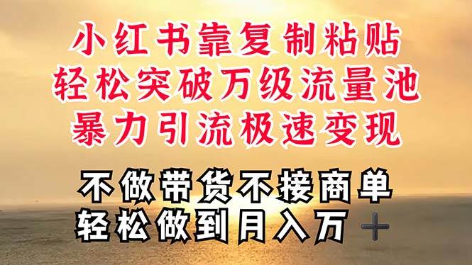 深层揭秘小红书，靠复制粘贴，一周突破万级流量池，无脑搬运，暴力引流…-艾莉资源