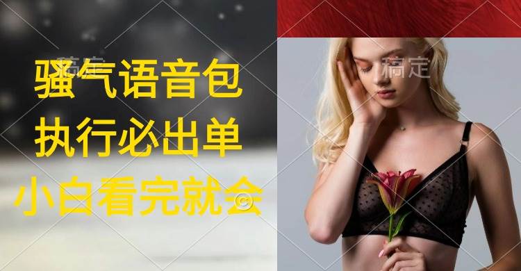 执行就出单，日入2000+，超火骚气语音包，小白看完课程就能马上实操-艾莉资源