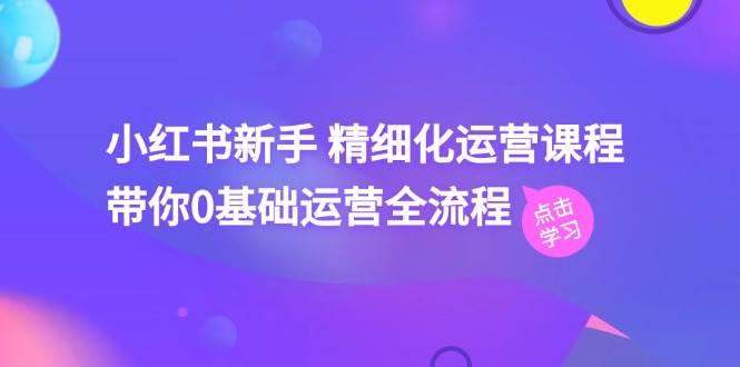 小红书新手 精细化运营课程，带你0基础运营全流程（41节视频课）-艾莉资源