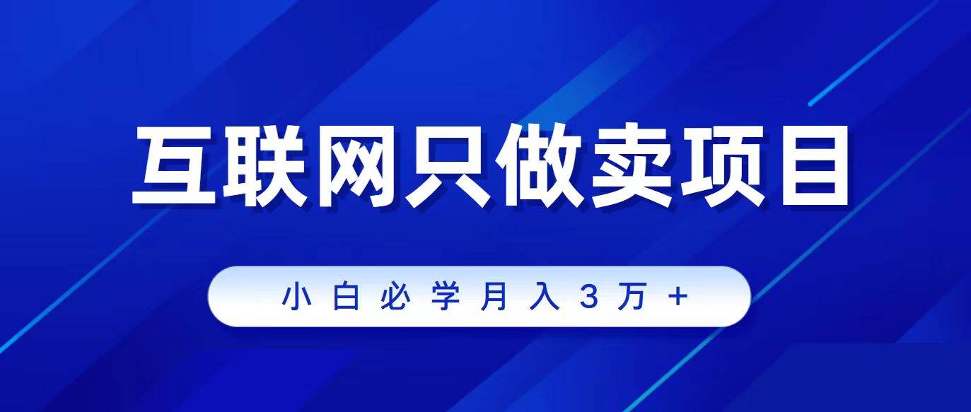 互联网的尽头就是卖项目，被割过韭菜的兄弟们必看！轻松月入三万以上！-艾莉资源