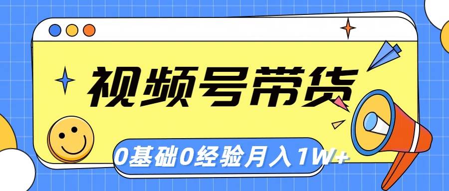 视频号轻创业带货，零基础，零经验，月入1w+-艾莉资源