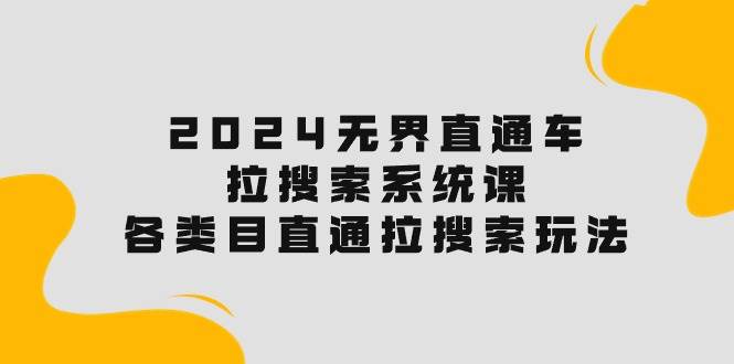 2024无界直通车·拉搜索系统课：各类目直通车 拉搜索玩法！-艾莉资源