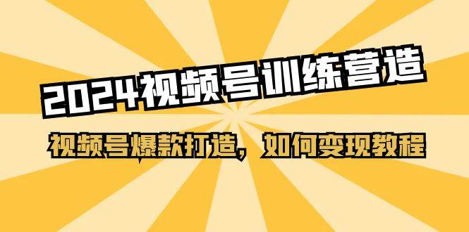 2024视频号训练营，视频号爆款打造，如何变现教程（20节课）-艾莉资源