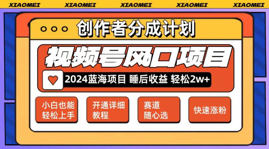 微信视频号大风口项目 轻松月入2w+ 多赛道选择，可矩阵，玩法简单轻松上手-艾莉资源