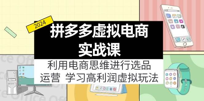 拼多多虚拟电商实战课：利用电商思维进行选品+运营，学习高利润虚拟玩法-艾莉资源