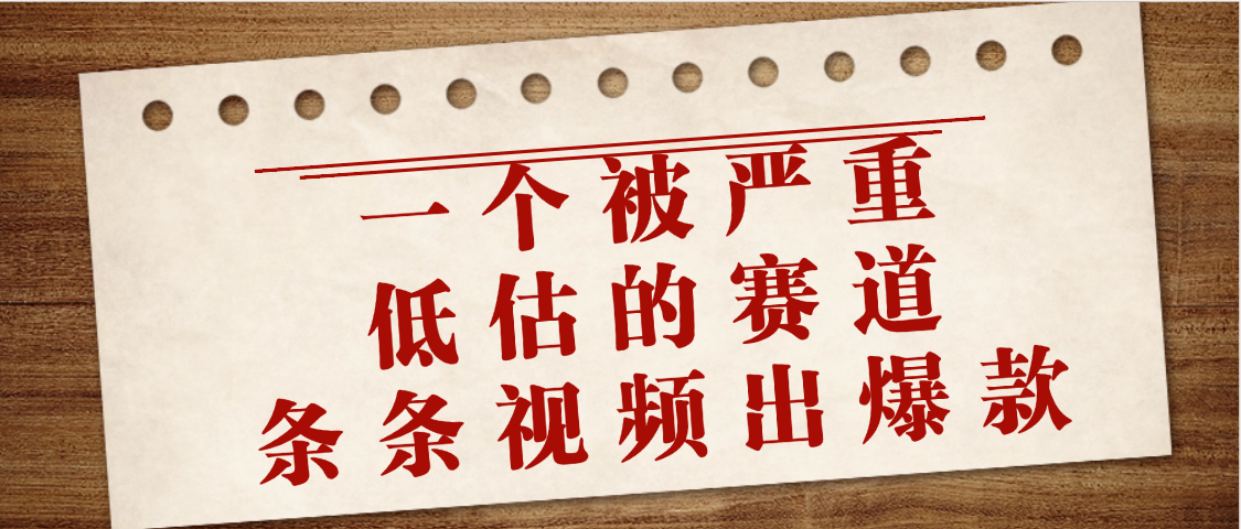 一个被严重低估的赛道，条条视频出爆款，一个月变现3万+-艾莉资源