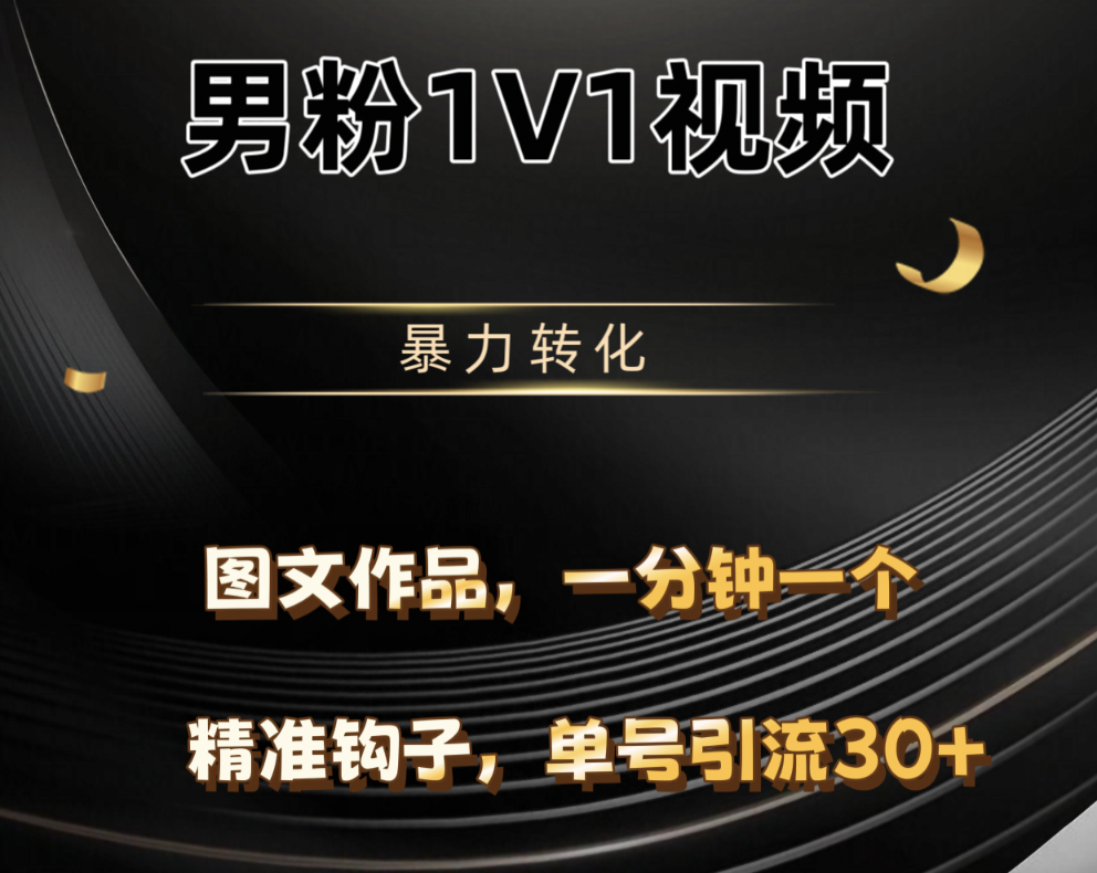 男粉1V1视频，硬改摄像头，高客单暴力转化，单日600+-艾莉资源