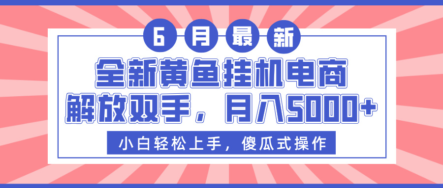 全新黄鱼挂机电商，解放双手，月入5000+-艾莉资源